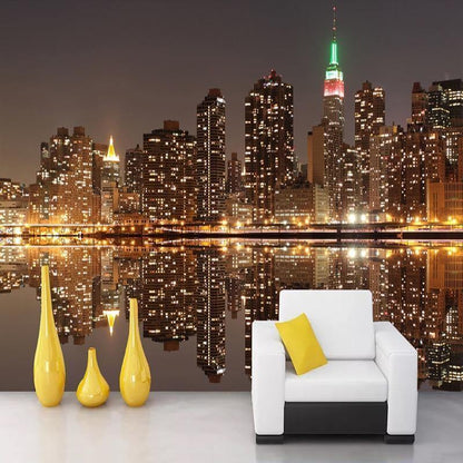 City Night Cityscapes Mural Wallpaper - NOFRAN