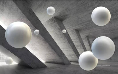 Floating Balls Wall Mural Wallpaper - NOFRAN