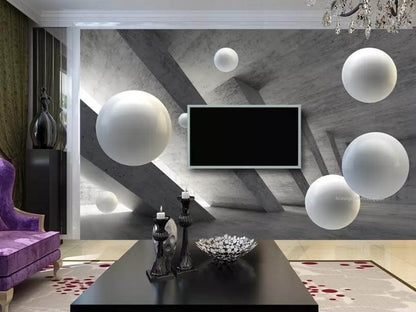 Floating Balls Wall Mural Wallpaper - NOFRAN