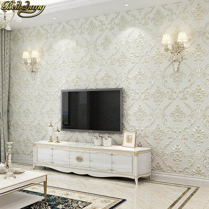 Floral Embossed Mural Wallpaper - NOFRAN