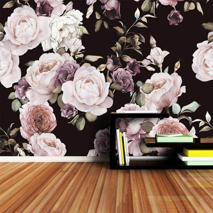 Floral Mural Wallpaper, Roses - NOFRAN