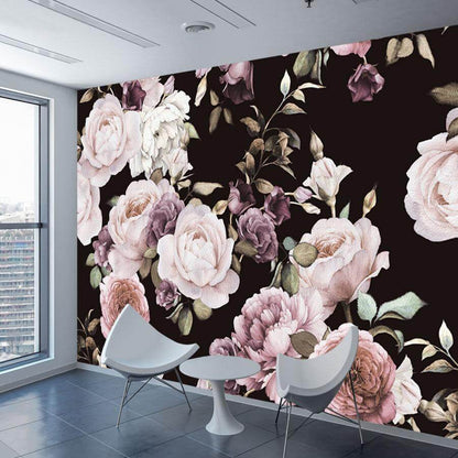 Floral Mural Wallpaper, Roses - NOFRAN