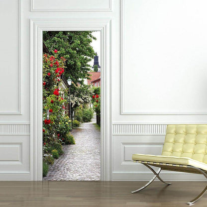 Flower Door Sticker, Self Adhesive - NOFRAN