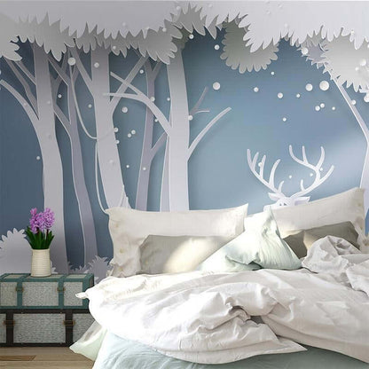 Forest-Deer Mural Wallpaper - NOFRAN