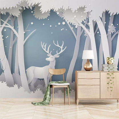 Forest-Deer Mural Wallpaper - NOFRAN