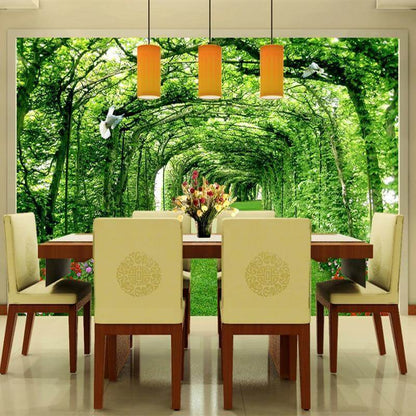 Green Forest Mural Wallpaper, Nature - NOFRAN