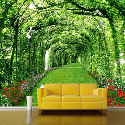 Green Forest Mural Wallpaper, Nature - NOFRAN