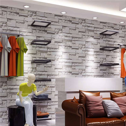 Stone Brick Wall Mural Wallpaper - NOFRAN